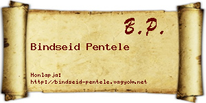 Bindseid Pentele névjegykártya